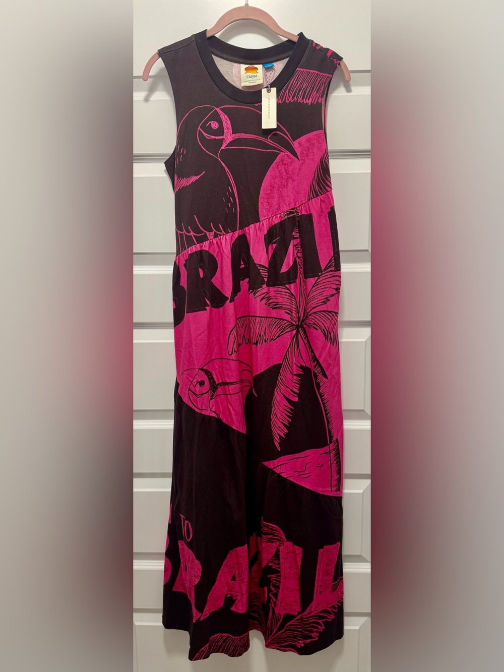 ANTHROPOLOGIE FARM RIO Tropical Print Maxi Dress